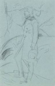 Schizzo preliminare per il ritratto di John Ruskin da John Everett Millais